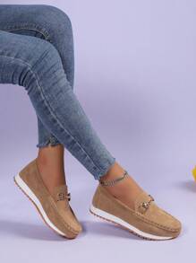 女士易穿脫時尚休閒鞋 - 卡其色 - 查看 2