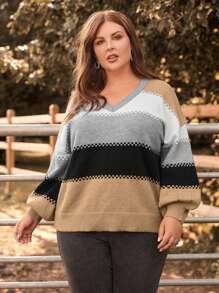 EMERY ROSE Hơn Khối màu Thả vai Áo len - Nhiều màu - Xem 4