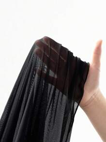 Swim Vcay 純色透明網紗罩衫洋裝（不含比基尼） - 黑色 - 查看 7