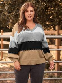 EMERY ROSE Hơn Khối màu Thả vai Áo len - Nhiều màu - Xem 1