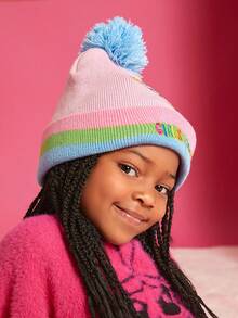 THE POWERPUFF GIRLS X SHEIN Trẻ em In Hoạt hình Mũ Beanies - Nhiều màu - Xem 5