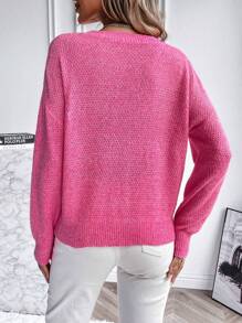 EMERY ROSE 纯色落肩毛衣、长袖上衣