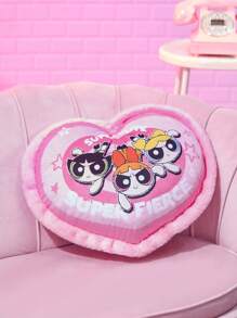 THE POWERPUFF GIRLS X SHEIN 1pc Cartoon Graphic Polyester Decorative Pillow, Creative Useful Pillow For Home - Multicolor - View 4