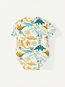 Cozy Pixies Bé trai sơ sinh 3pcs Placket nửa nút Áo liền quần chặt Với 1 Miếng Túi bảo quản - Nhiều màu - Xem 2