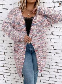 SHEIN LUNE 大码段染落肩开衫 - 彩色 - 查看 8