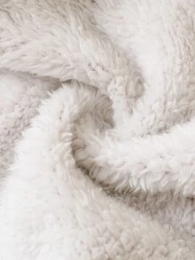 SHEIN 男嬰字母補丁細節毛絨內襯燈芯絨襯衫 - 藕粉色 - 查看 3