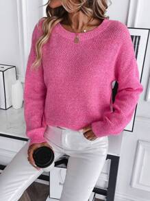 EMERY ROSE 纯色落肩毛衣、长袖上衣