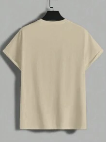 Men Cartoon Graphic Tee - Khaki - View 2