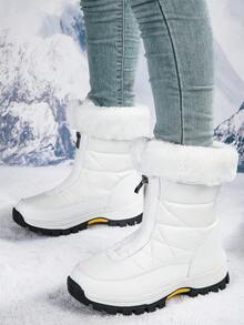 Botas De Nieve Al Aire Libre De Moda Para Mujeres - Blanco - Ver 7
