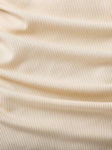 SHEIN Chica Joven Vestido 2 en 1 fruncido lateral - Albaricoque - Ver 3