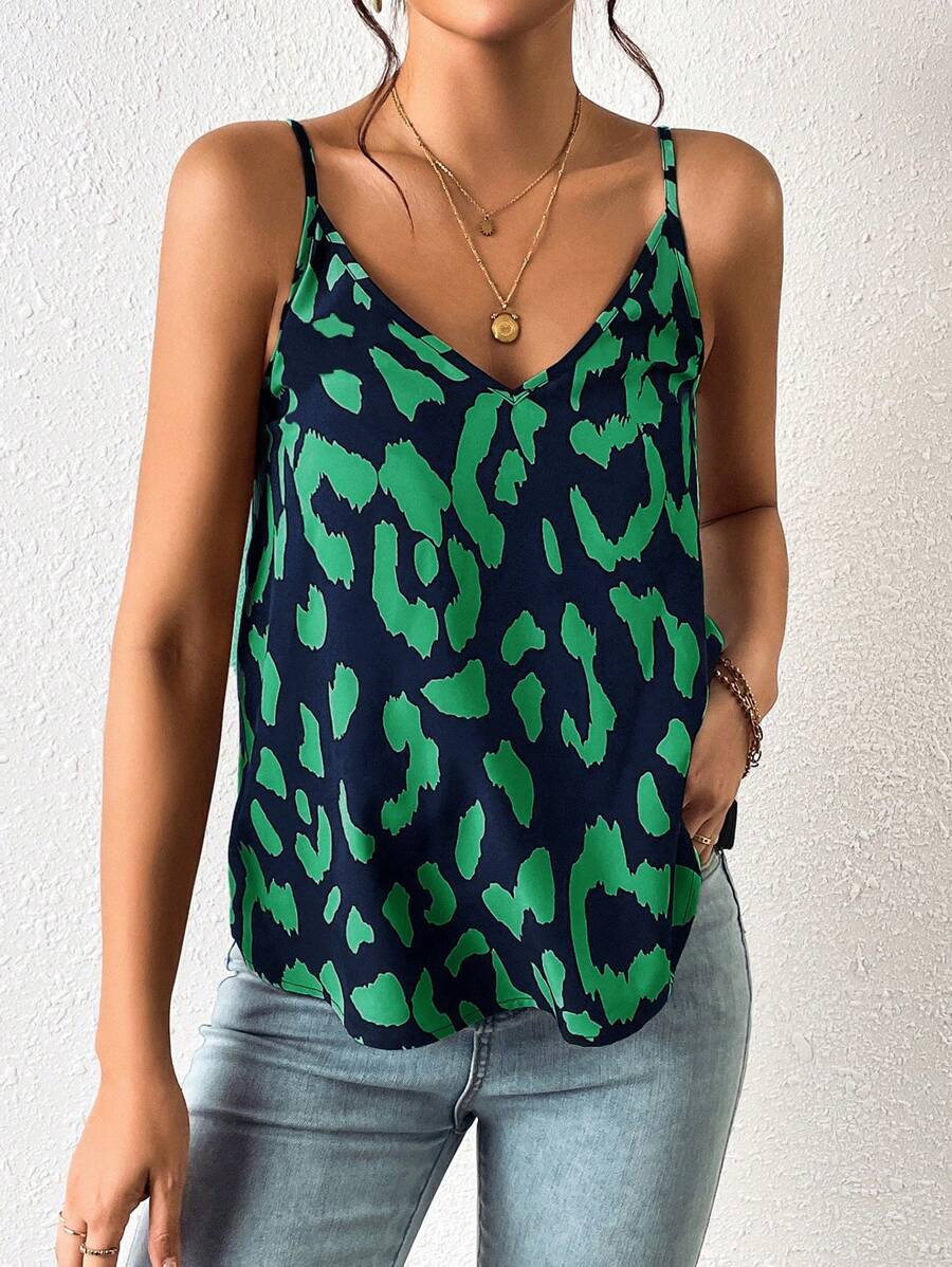 SHEIN Clasi Allover Print Cami Top - Multicolor - View 1