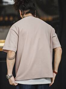 Áo thun & Áo lót Nam Khối Màu Giải trí - Màu Khaki - Xem 2