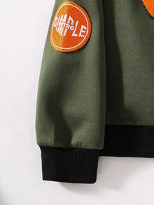 SHEIN 字母女童（大）兩件套 - 軍綠色 - 查看 5