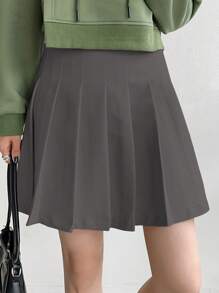 DAZY Solid Pleated Skirt,Back To School Clothes
