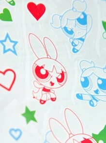 THE POWERPUFF GIRLS X SHEIN Temporary Tattoo Sticker, 2pcs/Pack - Multicolor - View 6