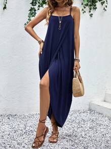 SHEIN LUNE 女士連衣裙 - 藏蓝色 - 查看 3