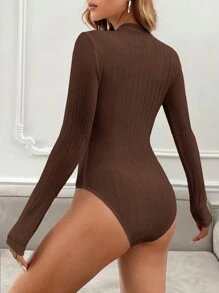 SHEIN Essnce Body Einfarbig Rippenstrick
