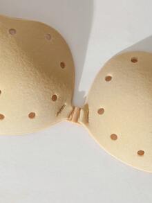 حمالة صدر موحدة اللون مشبك أمامي - لون مشمشي - مشاهدة 4