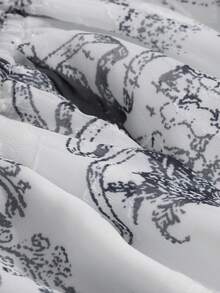 DAZY 山水圖案褶邊襯衫 - 白色 - 查看 7