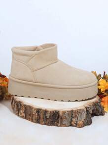 SHUZIA 女士多功能仿麂皮套穿式厚底踝靴，适合温暖的夏季、春季、春假、复活节和圣诞节穿着。