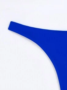 Swim Basics Summer Beach Solid Bikini Bottom - Royal Blue - View 4