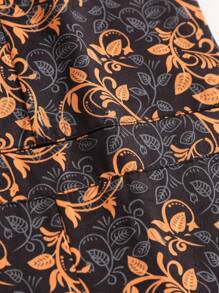 Manfinity AFTRDRK Men Plus 1pc Floral Print Waistcoat - Multicolor - View 4