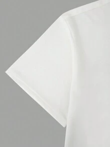 Manfinity Homme Nam Plus Đồ họa Hoạt hình Áo thun - trắng - Xem 6