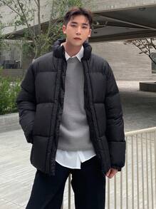 DAZY Men Zip Up Padded Coat For Winter Jacket