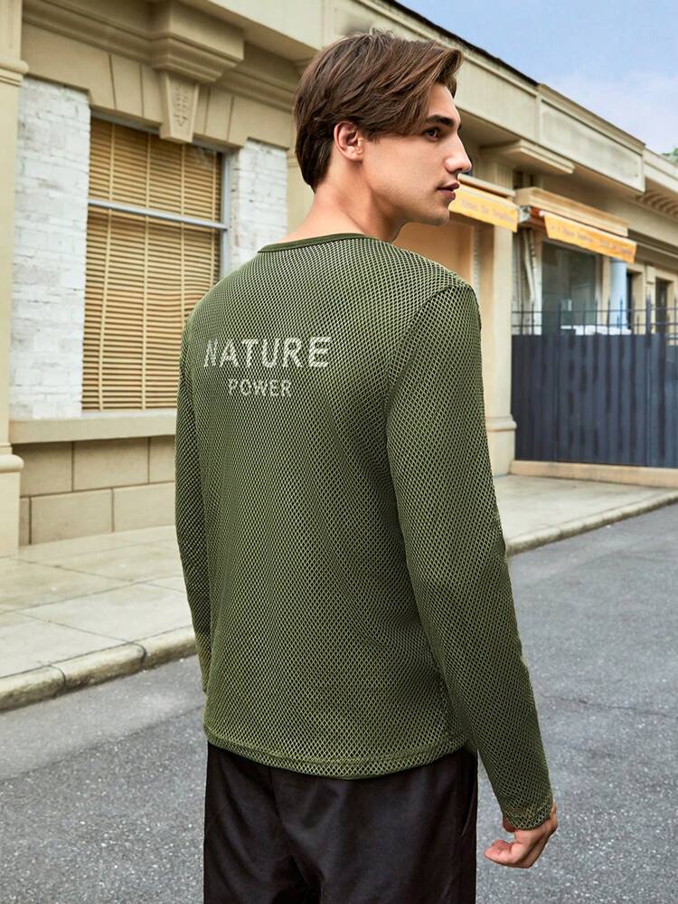 Men 1pc Graphic Print Outdoor Tee