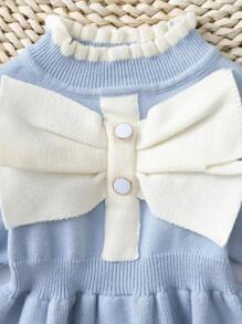 Áo len bé gái - Màu xanh lam - Xem 6