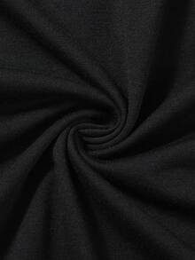 ROMWE MEN Street Life 男士字母人物圖案T恤 - 黑色 - 查看 5