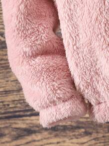 SHEIN 女大童雙色蝴蝶刺繡連帽夾克無毛衣 - 彩色 - 查看 4