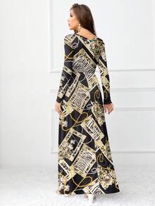 DEARCASE Scarf Print Maxi Dress - Multicolor - View 2