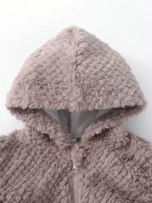 Ung pojke Dragkedja Huva Fluffig Fjäderbeklädnad - Multifärgad - Visa 4