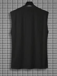 Manfinity Homme Men Slogan Graphic Tank Top - Black - View 2