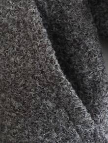 Chaqueta casual de cuello alto con doble bolsillo, otoño - Gris - Ver 8