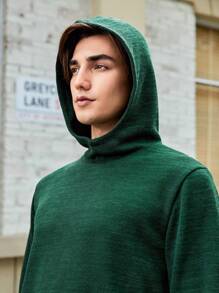 In My Nature Men Solid Outdoor Hoodie - Army Green - View 8