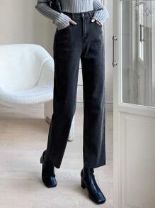 FRIFUL Straight Leg Jeans - Black - View 4