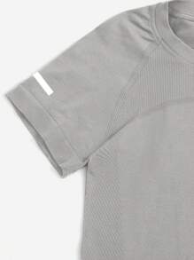 Easithlete 3pcs Letter Graphic Raglan Sleeve Sports Tee Gym Top - Multicolor - View 5