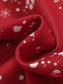 青少年女孩聖誕圖案運動衫 - 紅色 - 查看 3