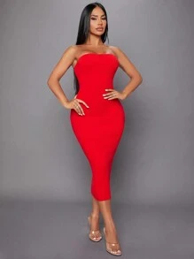 SHEIN SXY Đầm bodycon ống rắn Trang phục gợi cảm Trang phục gợi cảm Trang phục sinh nhật câu lạc bộ Ngày lễ tình nhân Tiệc độc thân Quần áo mùa xuân cho phụ nữ Buổi hòa nhạc Váy dài mùa hè Váy dạ hội Váy gợi cảm Váy ngày lễ tình nhân - Đỏ - Xem 4