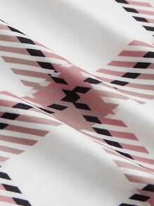 Cami Top & Plaid Print Bow Front Shorts & Pants PJ Set / Pajama Set Bow Tie - Multicolor - View 3