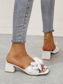 女式高跟涼鞋 - 白色 - 查看 4