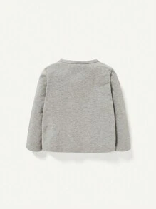 Cozy Pixies Baby Boy Cartoon Graphic Tee & Pants - Apricot - View 2