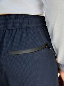 In My Nature 男士字母圖案拼接滾邊斜口袋戶外長褲