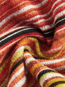 ROMWE Fairycore 大碼條紋印花掛脖上衣 - 彩色 - 查看 4