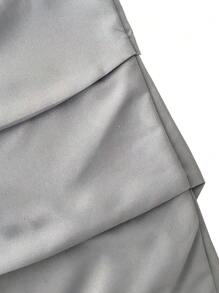 ROMWE MEN Street Life 男式拉鍊口袋側拉繩腰間貨褲 - 灰色 - 查看 3