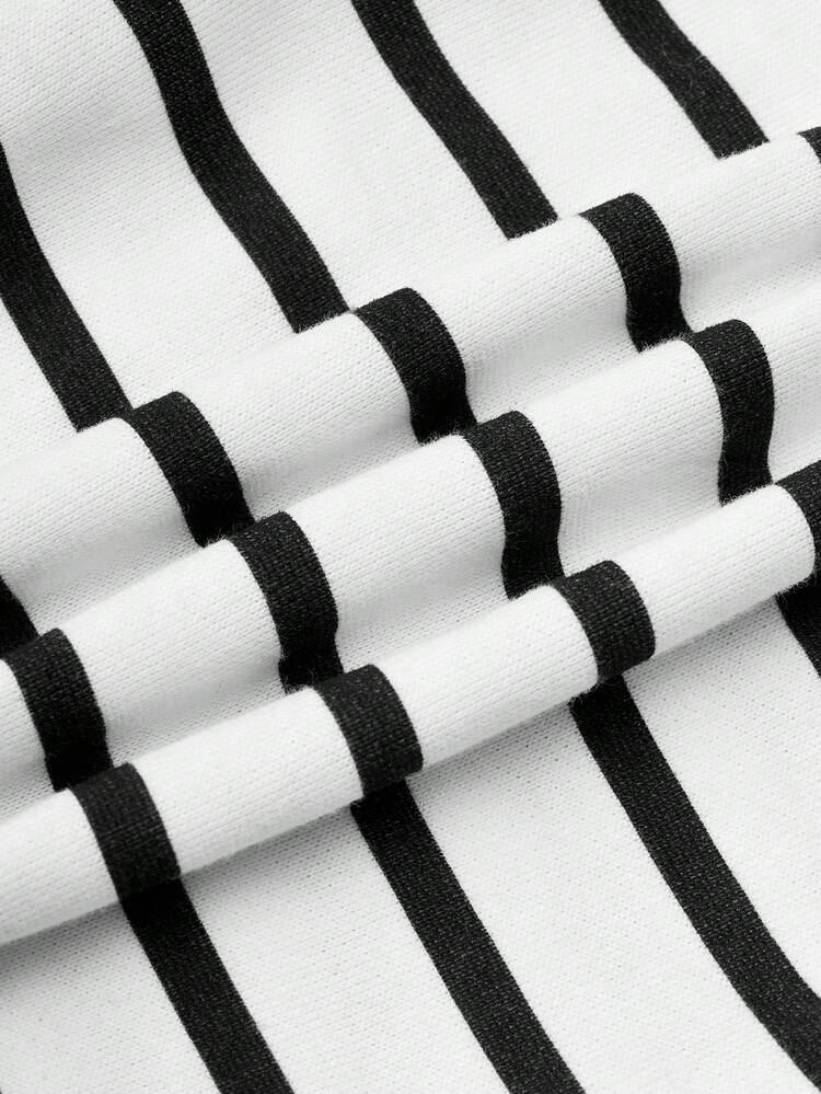 Boys Baby 2pcs Striped & Cartoon Graphic Sweatshirt