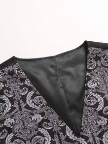 Manfinity AFTRDRK Men Plus 1pc Allover Print Waistcoat - Multicolor - View 6