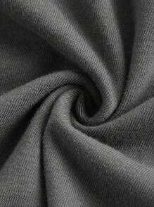 SHEIN EZwear Women's Letter Print Contrast Color Round Neck Raglan Short Sleeve Casual T-Shirt - Multicolor - View 3